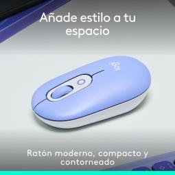 Raton inalambrico logitech pop mouse lila