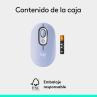 Raton inalambrico logitech pop mouse lila