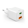 Cargador pared hama 30w 1 x usb tipo c 1 x usb tipo a blanco carga rapida