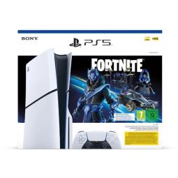 Consola ps5 sony playstation 5 slim 1tb chasis d con lector + fortnite