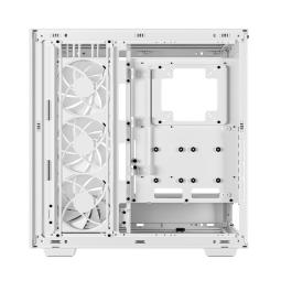 Caja ordenador gaming deepcool e - atx morpheus argb cristal templado blanco