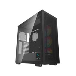 Caja ordenador gaming deepcool e - atx morpheus argb cristal templado negro