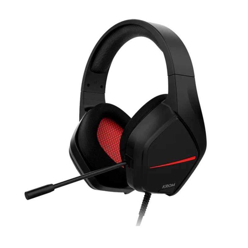 Auriculares gaming krom kopa move jack 3.5mm negro - rojo