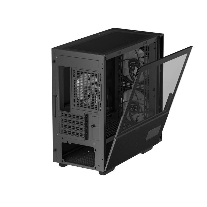 Caja ordenador gaming deepcool ch360 matx cristal templado negro