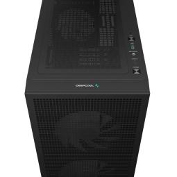 Caja ordenador gaming deepcool ch360 matx cristal templado negro