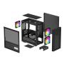 Caja ordenador gaming deepcool ch360 matx cristal templado negro