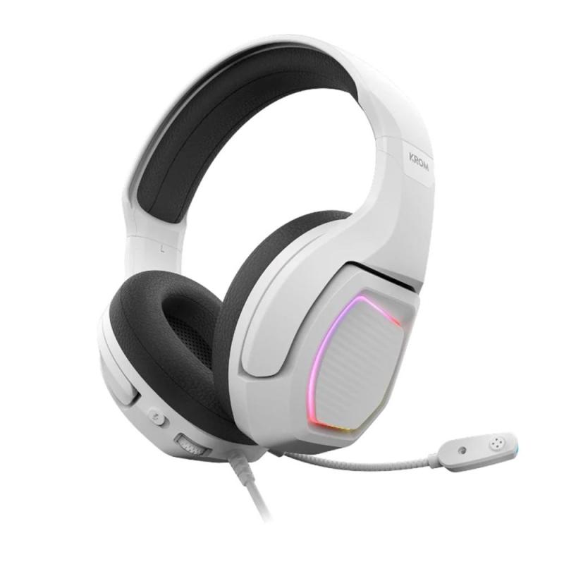 Auriculares gaming krom kopa usb blanco