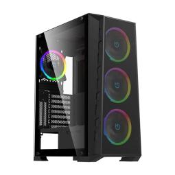 Caja ordenador gaming hiditec e - atx mh12 metal mesh argb cristal templado negro