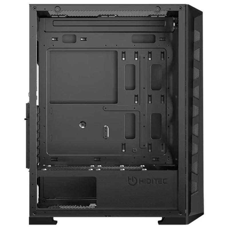 Caja ordenador gaming hiditec e - atx mh12 metal mesh argb cristal templado negro