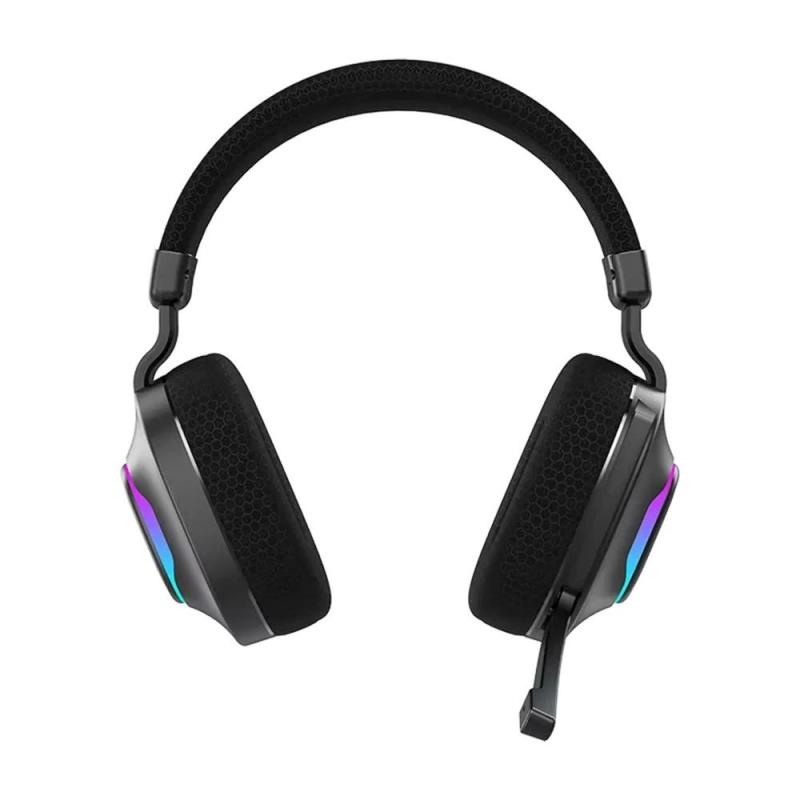 Auriculares gaming hiditec vortex argb inalambrico negro