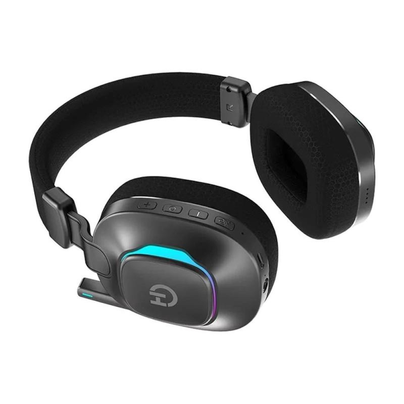 Auriculares gaming hiditec vortex argb inalambrico negro