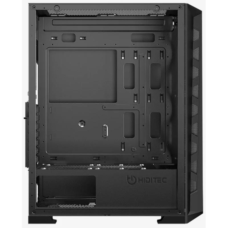 Caja ordenador gaming hiditec mh12 atx argb cristal templado negro