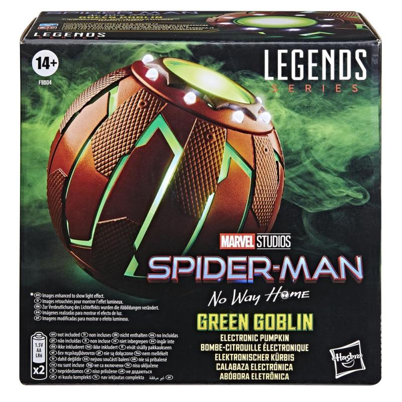 Calabaza electrónica hasbro marvel legends series spider - man: no way home green goblin