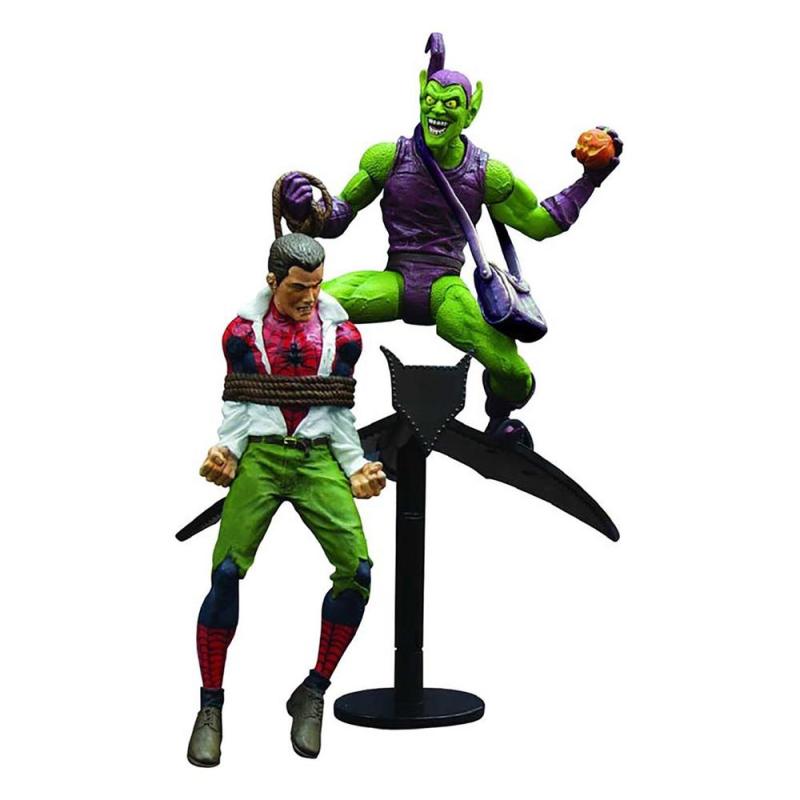 Figura diamond select toys marvel classic the amazing spider - man re - run green gobling vs spider - man 18cm