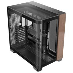 Caja ordenador gaming antec c8 curve wood atx vidrio negro