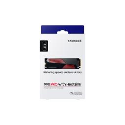 Disco duro interno solido ssd samsung 990 pro heatsink 2tb pcie 4.0 nvme