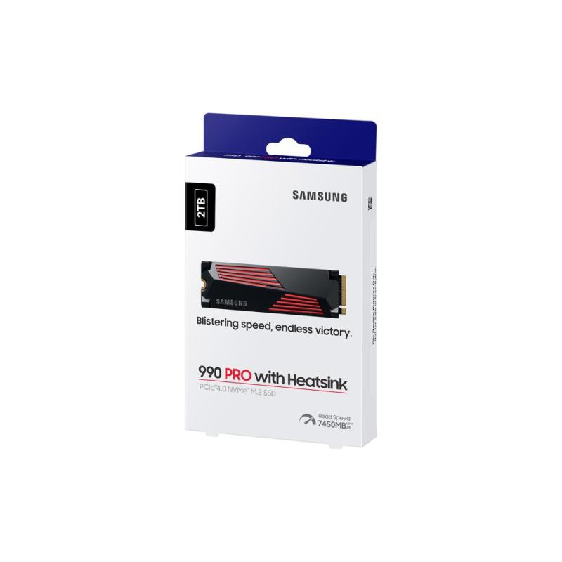 Disco duro interno solido ssd samsung 990 pro heatsink 2tb pcie 4.0 nvme