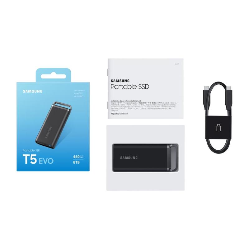 Disco duro externo ssd samsung t5 evo 8tb usb 3.2 gen 1