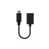 Cable usb tipo c a usb 2.0 nanocable 0.15m - macho - hembra - negro