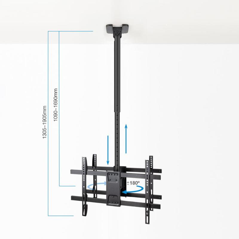 Soporte techo doble tooq vesa hasta 86pulgadas 600x400mm max 50kg - pantalla