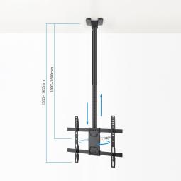 Soporte techo tooq vesa hasta 75pulgadas 400x400mm max 60kg