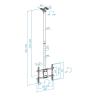 Soporte techo tooq vesa hasta 75pulgadas 400x400mm max 60kg