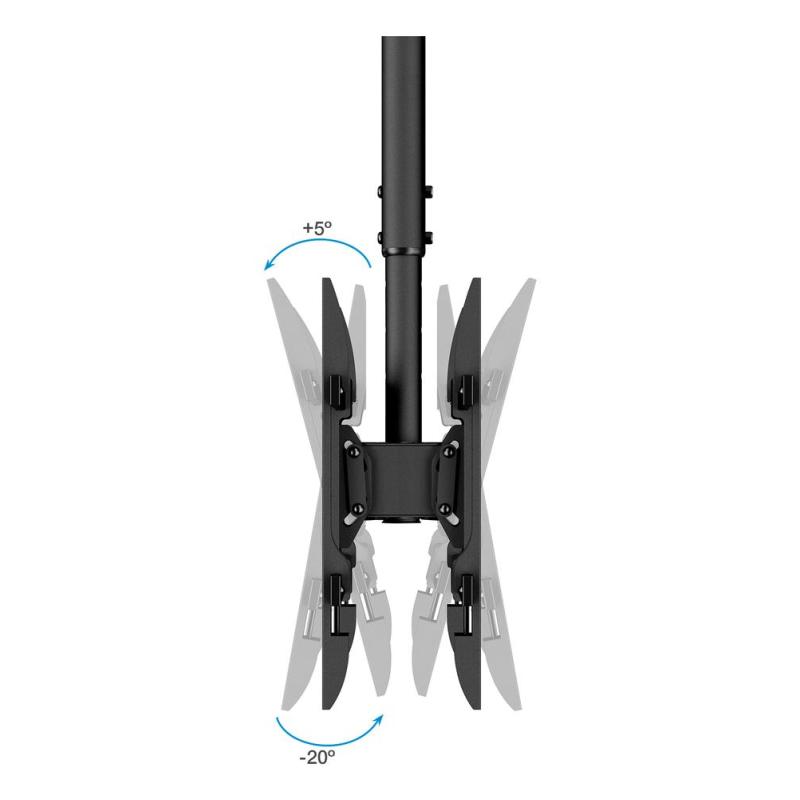 Soporte techo doble tooq vesa hasta 86pulgadas 600x400mm max 50kg - pantalla