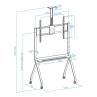 Soporte suelo con ruedas tooq vesa hasta 100pulgadas 900x600 max 120kg