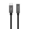 Cable usb tipo c nanocable 0.5m - macho - hembra - negro