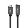 Cable usb tipo c nanocable 0.5m - macho - hembra - negro