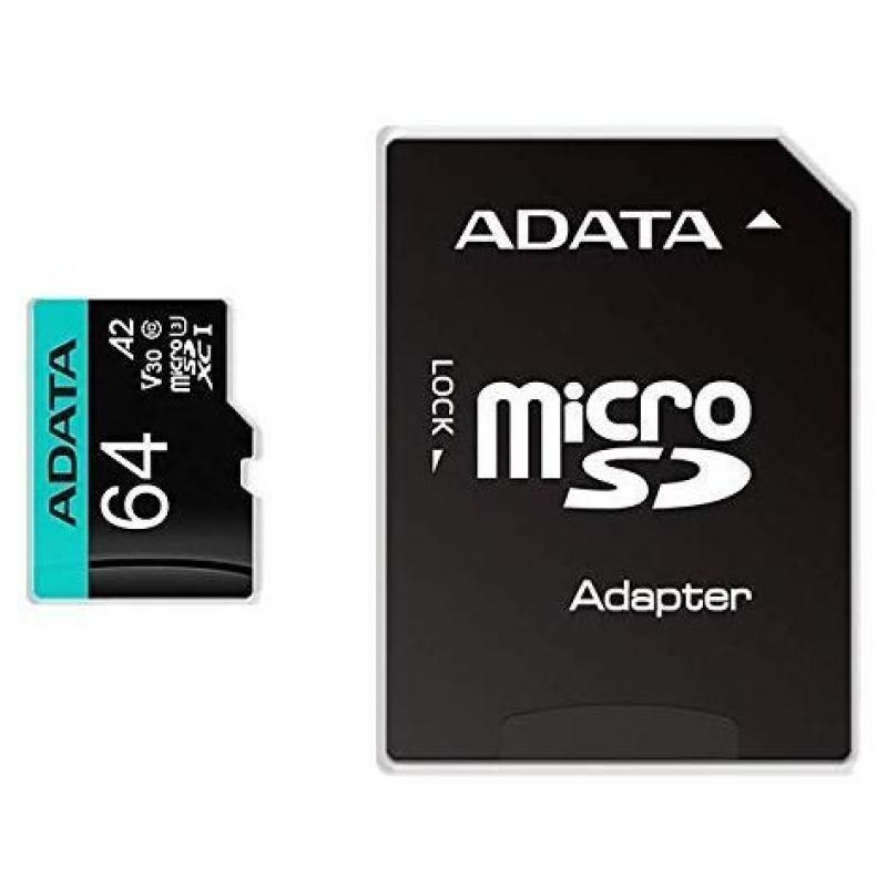 Tarjeta micro sd adata 64gb cl10 + adaptador sd