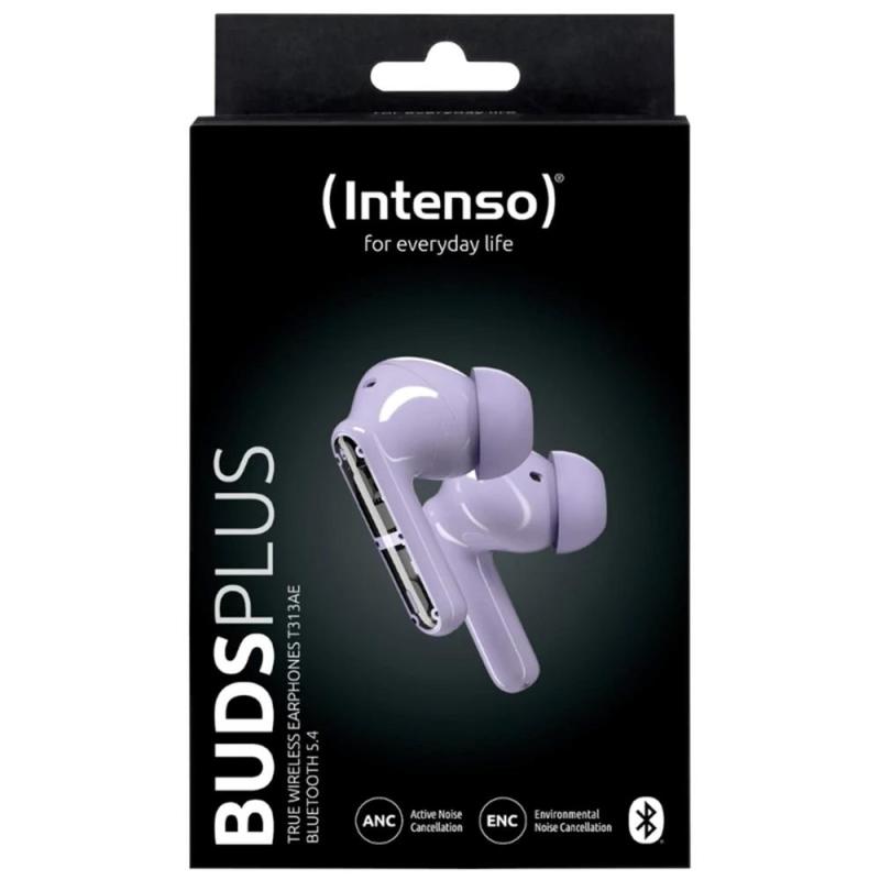 Auriculares bluetooth intenso buds plus tws anc+enc lila