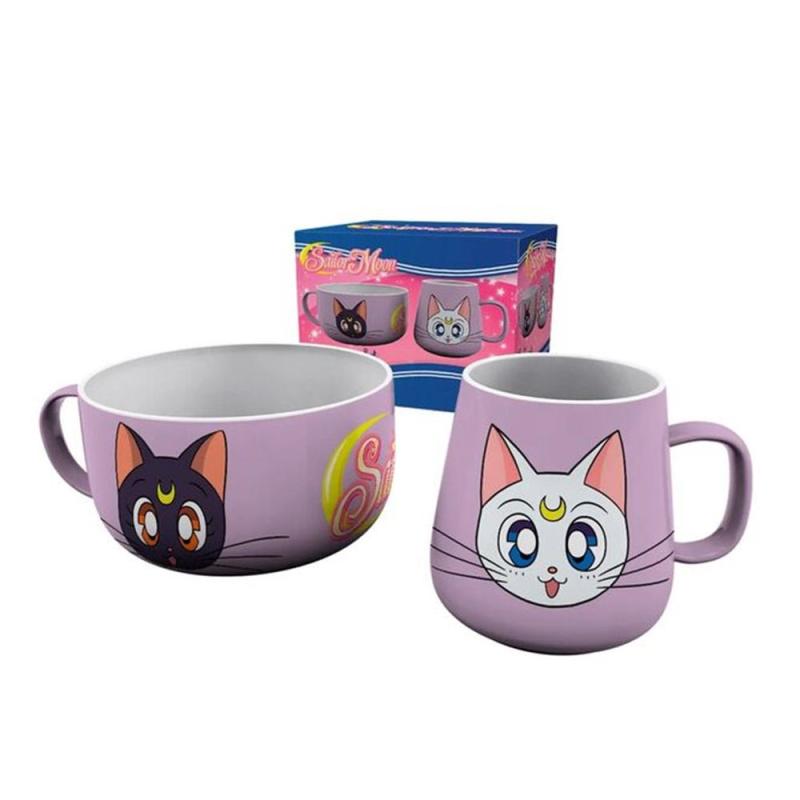 Set taza + bowl abystyle sailor moon luna & artemis