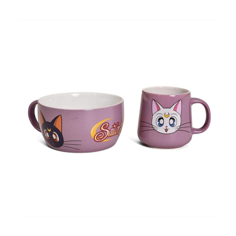 Set taza + bowl abystyle sailor moon luna & artemis