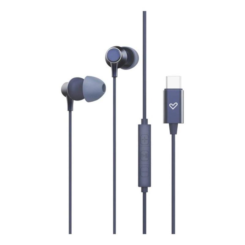 Auriculares energy sistem metallized usb tipo c azul