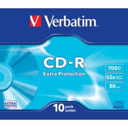 Verbatim cd - r 700mb 52x tarrina 10 unidades slim