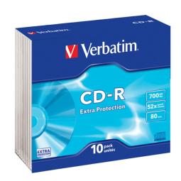 Verbatim cd - r 700mb 52x tarrina 10 unidades slim