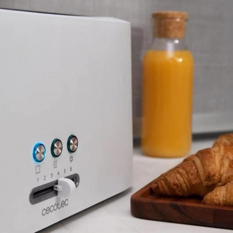 Tostador vertical cecotec toast and taste 10000 extra 980w blanco