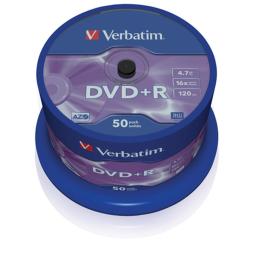 Verbatim dvd+r 4.7gb 16x advanced azo tariina 50 unds