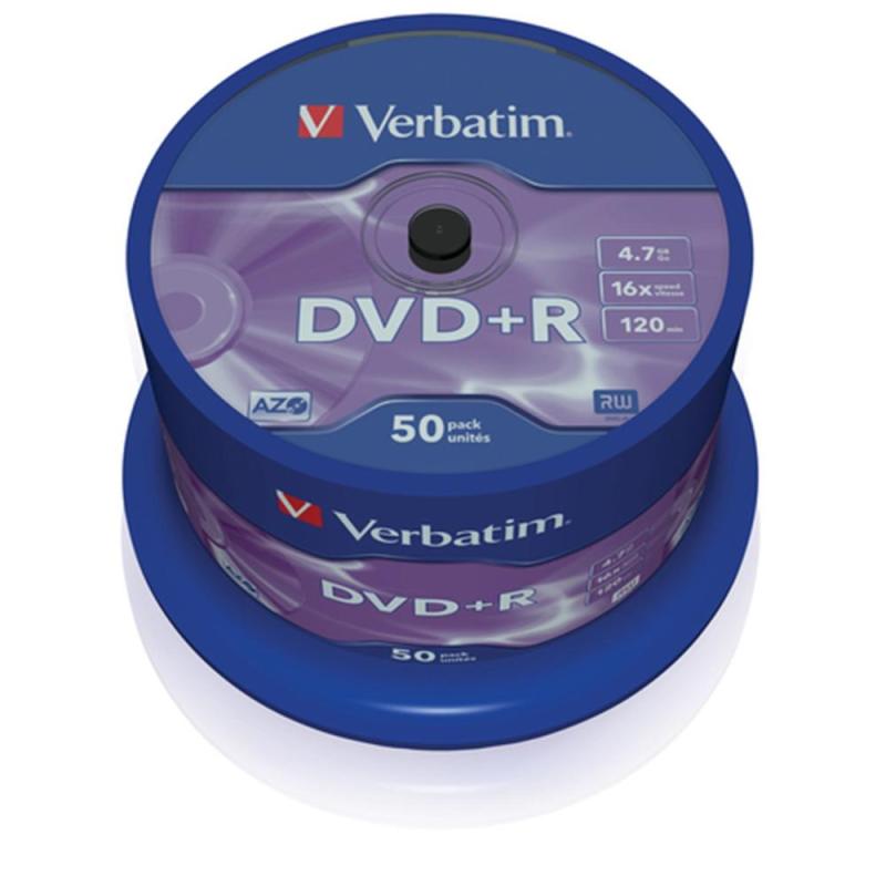 Verbatim dvd+r 4.7gb 16x advanced azo tariina 50 unds