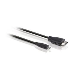 Cable hdmi a micro usb philips 1.5m - macho - macho - negro