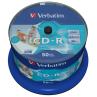 Verbatim cd - r 700mb 52x tarrina 50 unidades imprimible inkjet super azo