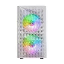 Caja ordenador mars gaming mc - me matx frgb cristal templado blanco