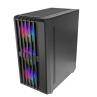 Caja ordenador mars gaming mcvault atx argb cristal templado negro