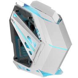 Caja ordenador mars gaming mctitanw atx argb cristal templado usb 3.0 blanco