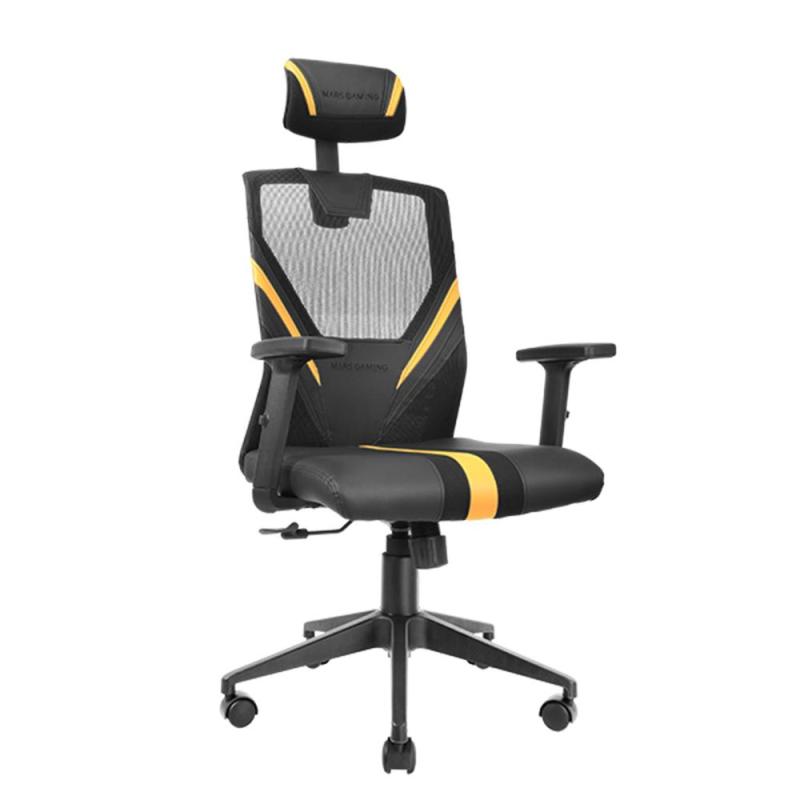 Silla ergonomica mars gaming mgc - ergo negra - amarilla