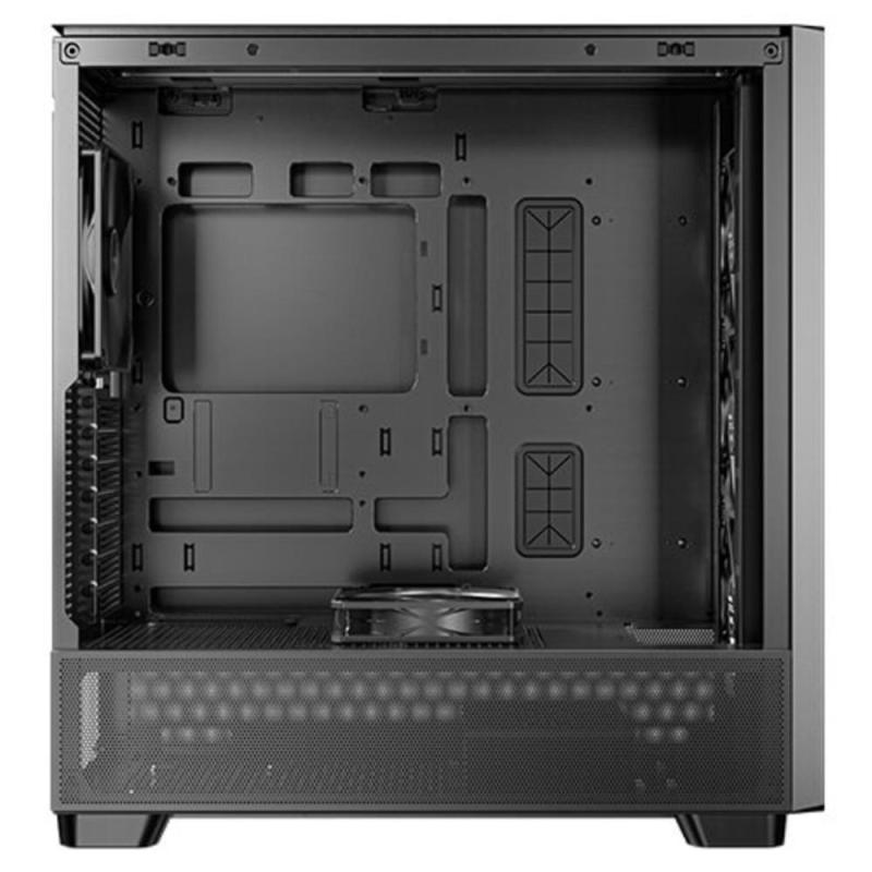 Caja ordenador gaming antec flux atx plastico negro