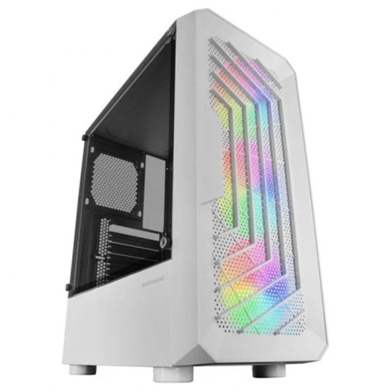 Caja ordenador mars gaming mc - tor atx frgb cristal templado blanco