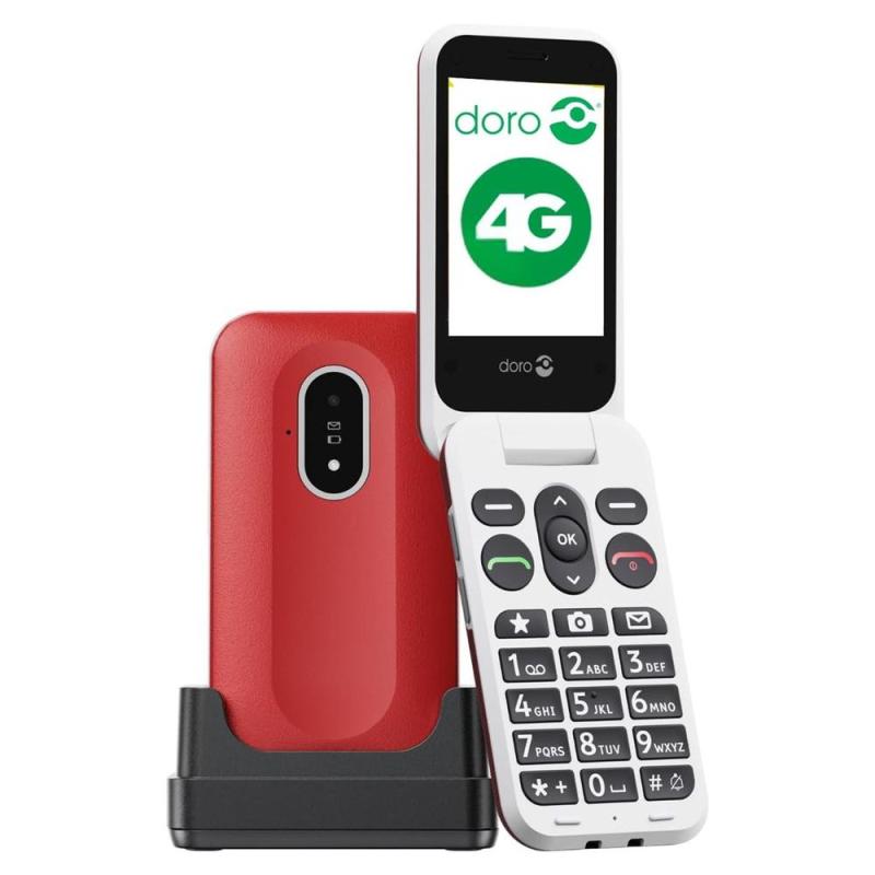 Telefono movil doro leva l20 - 2.8pulgadas - 4g - rojo - blanco