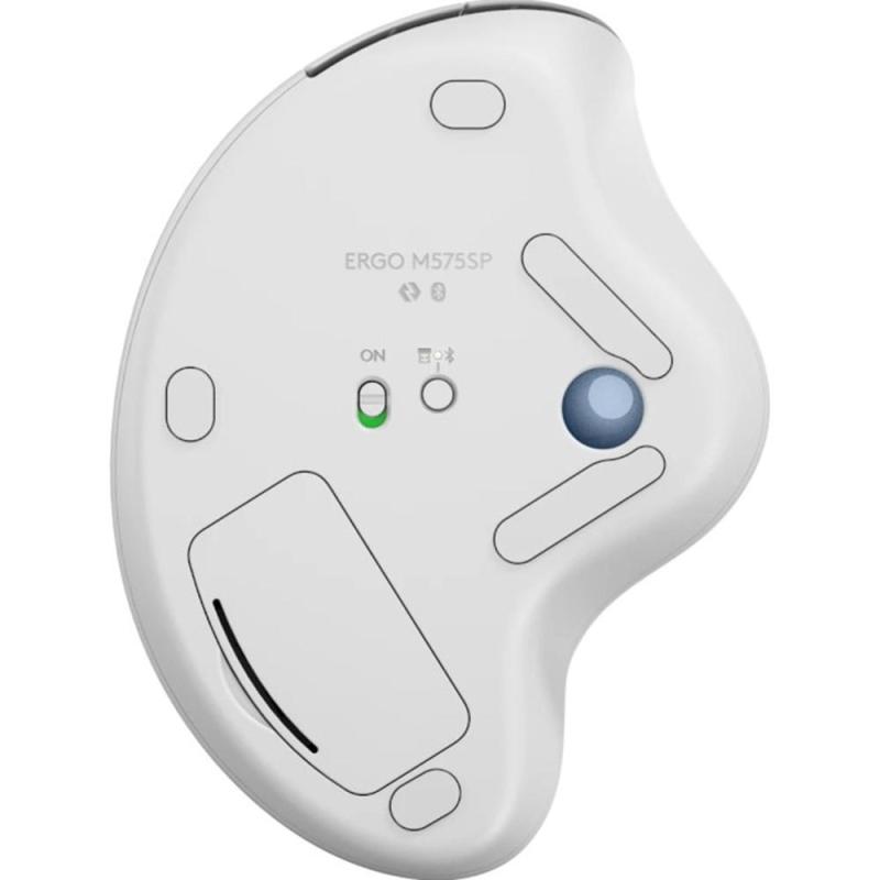 Raton inalambrico logitech ergo m575s blanco